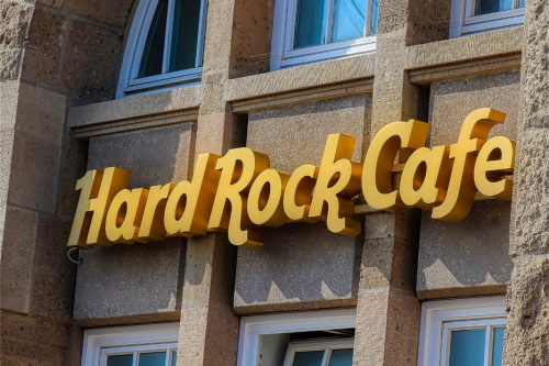 reclamebord Hard Rock Cafe