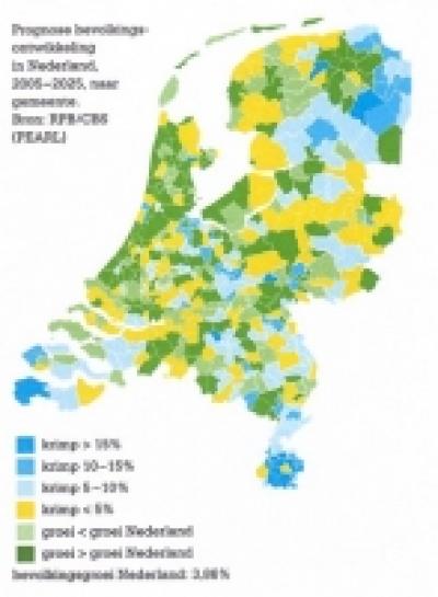 Het aantal inwoners in Zeeuws-Vlaanderen loopt terug 