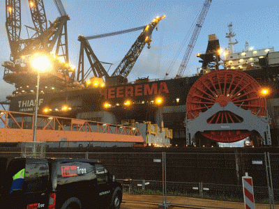 Hydraulische slangenhaspels Thialf Heerema