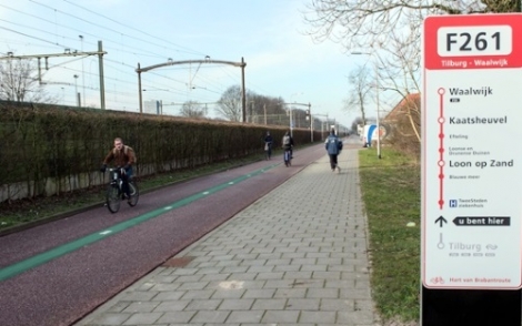 Pilot nieuwe bewegwijzering snelfietsroutes