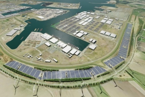 Bouw grootste zonnepark van Nederland begonnen in North Sea Port