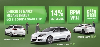 14 procent bijtelling Renault Mégane in 2013