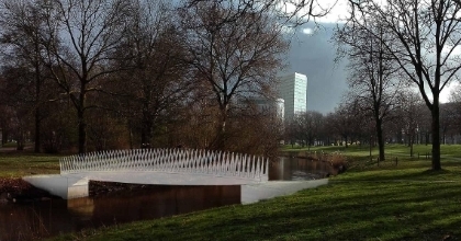 Fullsize teststuk voor eerste biocomposiet voetgangersbrug van de wereld gereed