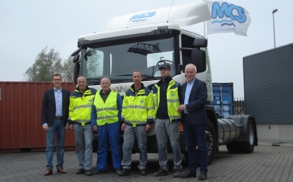 MCS B.V. beperkt CO2 uitstoot met nieuwe Scania LNG trekker