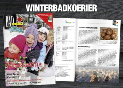 Pieters Grafisch Bedrijf verzorgt ook in de wintermaande de Badkoerier